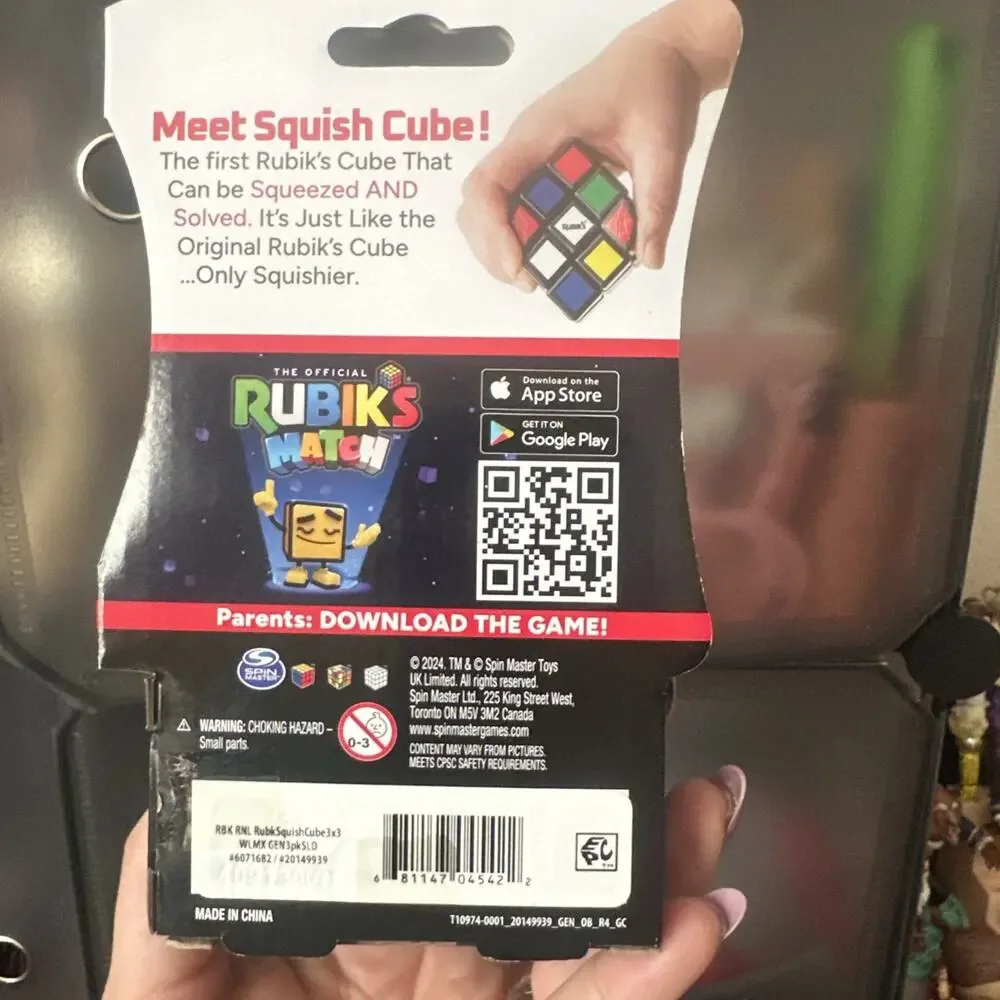 Rubik’s Squish Cube 50th Anniversary Spin Master Solvable Fidget Puzzle